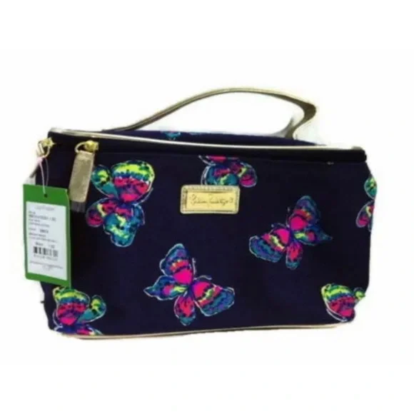 LILLY PULITZER GRAIL SET I'VE GOT BUTTERFLIES TOTE AND SMALL ACCESSORY BAG - Picture 5 of 7